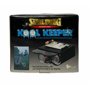 NEW Spalding Kool Cool Keeper Golf Beverage Can Cooler Score Card Holder Vintage